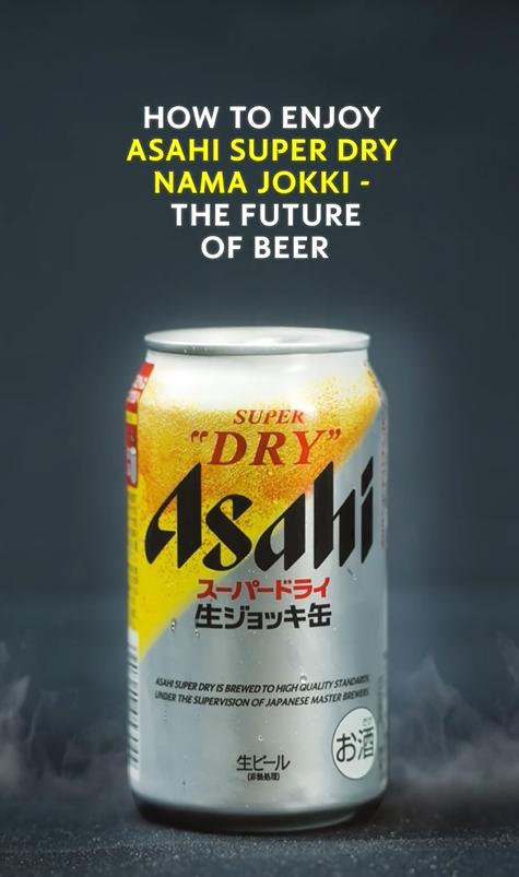 This Asahi can is self-foaming and replicates the taste of a mug